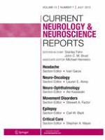 Current Neurology and Neuroscience Reports 7/2013