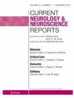 Current Neurology and Neuroscience Reports 11/2015