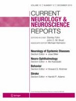 Current Neurology and Neuroscience Reports 12/2015