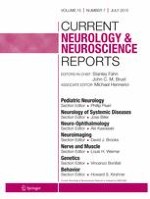 Current Neurology and Neuroscience Reports 7/2015
