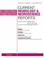 Current Neurology and Neuroscience Reports 11/2016