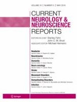 Current Neurology and Neuroscience Reports 5/2016