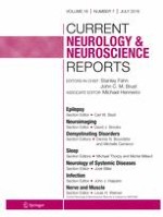 Current Neurology and Neuroscience Reports 7/2016