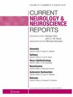 Current Neurology and Neuroscience Reports 8/2016