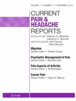 Current Pain and Headache Reports 11/2013