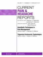 Current Pain and Headache Reports 2/2013