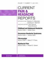 Current Pain and Headache Reports 7/2013