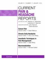 Current Pain and Headache Reports 1/2014