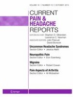 Current Pain and Headache Reports 10/2014