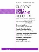 Current Pain and Headache Reports 4/2014