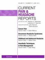 Current Pain and Headache Reports 6/2014