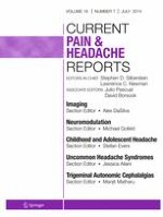 Current Pain and Headache Reports 7/2014