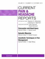 Current Pain and Headache Reports 10/2015