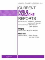 Current Pain and Headache Reports 10/2016