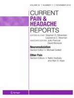 Current Pain and Headache Reports 11/2016