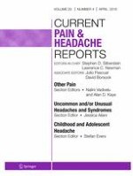 Current Pain and Headache Reports 4/2016