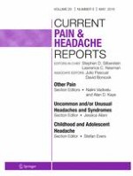 Current Pain and Headache Reports 5/2016