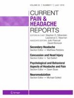 Current Pain and Headache Reports 7/2016