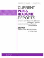 Current Pain and Headache Reports 1/2017
