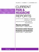 Current Pain and Headache Reports 11/2017