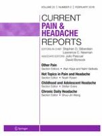 Current Pain and Headache Reports 2/2018