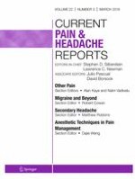 Current Pain and Headache Reports 3/2018