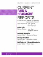 Current Pain and Headache Reports 2/2019