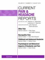 Current Pain and Headache Reports 8/2019