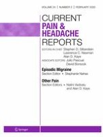 Current Pain and Headache Reports 2/2020