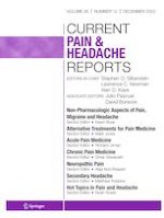 Current Pain and Headache Reports 12/2022