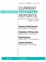 Current Psychiatry Reports 7/2013