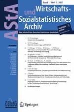 AStA Wirtschafts- und Sozialstatistisches Archiv 1/2007