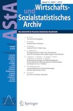 AStA Wirtschafts- und Sozialstatistisches Archiv 1/2019