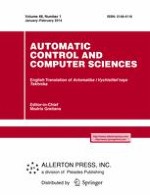 Automatic Control and Computer Sciences 1/2014