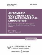 Automatic Documentation and Mathematical Linguistics 3/2015