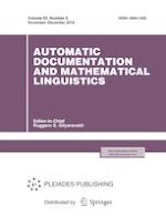 Automatic Documentation and Mathematical Linguistics 6/2018