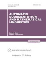 Automatic Documentation and Mathematical Linguistics 2/2019