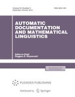 Automatic Documentation and Mathematical Linguistics 5/2019