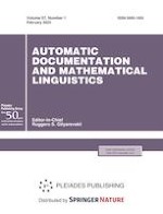 Automatic Documentation and Mathematical Linguistics 1/2023