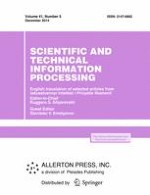 Scientific and Technical Information Processing 5/2014