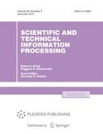 Scientific and Technical Information Processing 5/2019