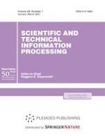Scientific and Technical Information Processing 1/2021