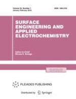 Surface Engineering and Applied Electrochemistry 1/2018