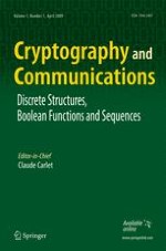 Cryptography and Communications 1/2009