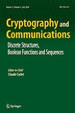 Cryptography and Communications 4/2019