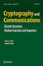 Cryptography and Communications 1/2022