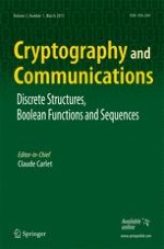 Cryptography and Communications 1/2011