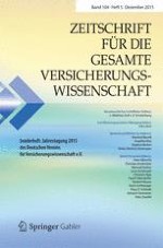 Zeitschrift für die gesamte Versicherungswissenschaft 5/2015