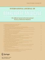 International Journal of Behavioral Medicine 4/2013