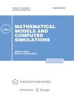 Mathematical Models and Computer Simulations 1/2019